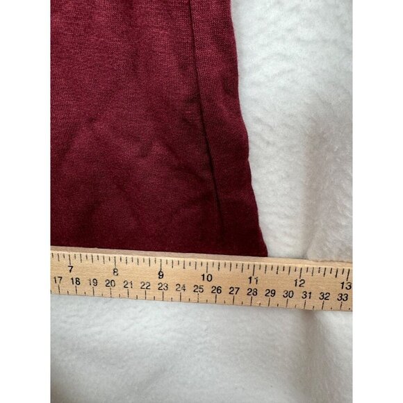 Anthropologie Saturday Sunday Emmett Tie Pants Jersey Maroon wide leg stretchy - Picture 8 of 11